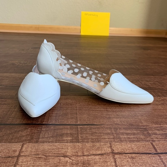 Isa Tapia white pointed toe slip on ballet flats - Picture 8 of 16